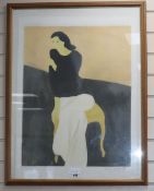 Pierre Boncompain (France b.1938), limited edition print, Study of a seated woman, signed in pencil,