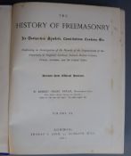 Gould, Robert Freke - The History of Freemasonry, 6 vols, quarto, original blue cloth gilt, London