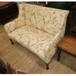 An early 20th century inlaid mahogany two seater settee W.122cm