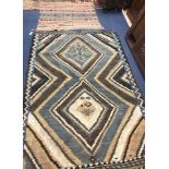 A flat weave Moroccan rug and a Kilim rug (2) 230 x 148cm and 120 x 95cm