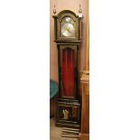 A Chinese lacquer longcase clock H.178cm