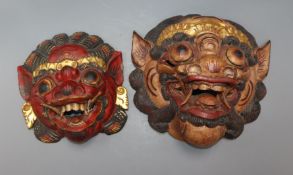 Two Japanese masks