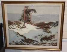Cyril B...., oil on canvas, 'Jennings Vale, Bradwell' signed, 50 x 60cm