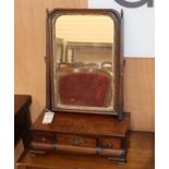 A George II mahogany toilet mirror W.36cm