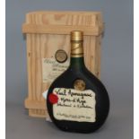 A bottle of Vieil Armagnac, in wooden box