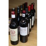 Eleven bottles of mixed French wines from 1996-2013