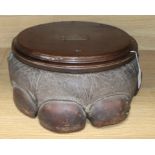 A Victorian elephant's foot box