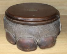 A Victorian elephant's foot box