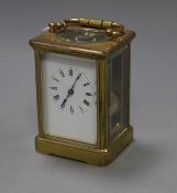 A French brass carriage clock