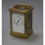 A French brass carriage clock