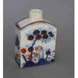 An 18th century Chinese Imari tea caddy height 12cm