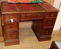 A Victorian mahogany desk W.approx. 104cm