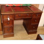 A Victorian mahogany desk W.approx. 104cm