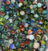 A large quantity of assorted marbles