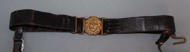 A naval officer's sword belt