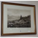 After Archibald Thorburn, photolithograph, Grouse in moorland, signed in pencil, 39 x 52cm, and a