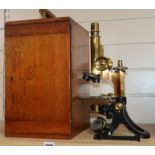 A Henry Crouch microscope and case