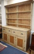 A Victorian pine dresser W.179cm