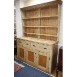 A Victorian pine dresser W.179cm