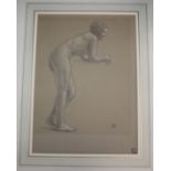 Elsie Gledstanes R.B.A., P.S., F.R.S.A. (1891-1982), graphite with whitening, Female nude life