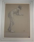 Elsie Gledstanes R.B.A., P.S., F.R.S.A. (1891-1982), graphite with whitening, Female nude life