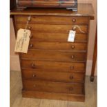 Ex. Syon Park Collector's chest containing shells and fossils W.49cm