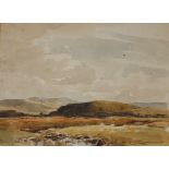 Percy Lancaster, watercolour, Moorland scene, signed, 25 x 34cm