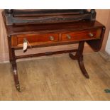A Regency style mahogany sofa table W.93cm