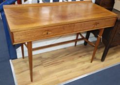 A Robert Heritage teak console table W.122cm