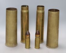 Six WWI shell casings