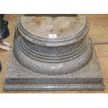 A granite column base W.59cm