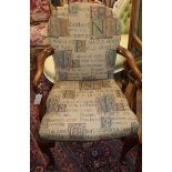 A George II design mahogany elbow chair