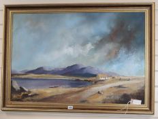 Raymond Klee (1925-2013) oil on board, Highland landscape, signed, 60 x 90cm