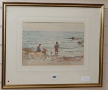 Robert Eadie (1877-1954), watercolour, 'The Young Mariners', signed, 23 x 34cm