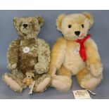 Two Steiff collector's bears and one Steiff mini bear