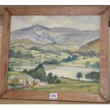 Frank Taylor, oil on board, Mountain landscape, signed, 35 x 42cm