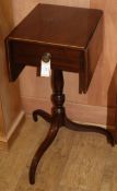 A Regency drop leaf table with drawer, on tripod base W.70cm