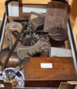 Assorted treen, plated ware and collectables