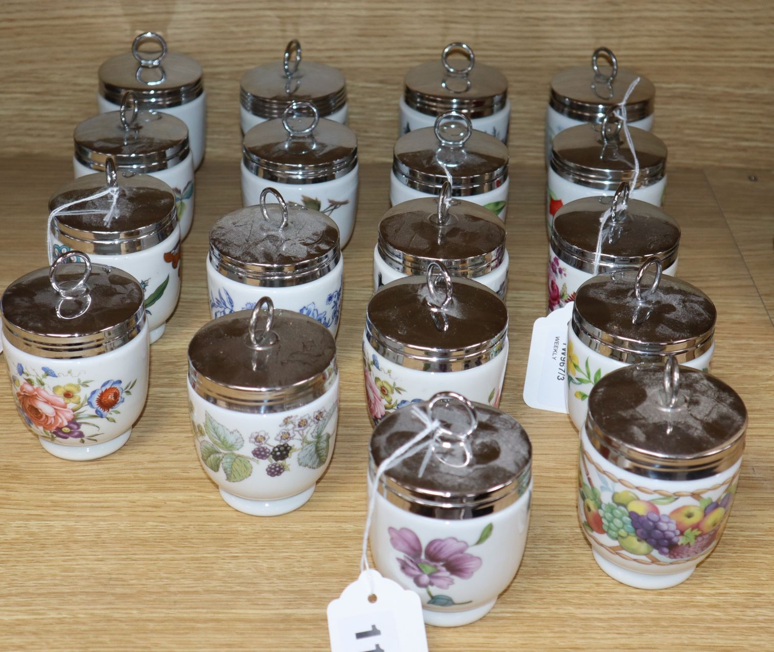 Eighteen Royal Worcester porcelain egg coddlers, including souvenir and commemorative examples - Image 2 of 2