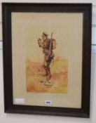 Bert Thomas, colour print, 'Arf a mo kaiser', signed in pencil, 50 x 37cm