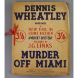 Wheatley, Dennis - Murder off Miami, original wraps, with tipped-in facsimiles of evidence,