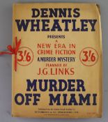 Wheatley, Dennis - Murder off Miami, original wraps, with tipped-in facsimiles of evidence,