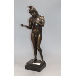 A bronze figure of Adam, signed Noee height 51cm