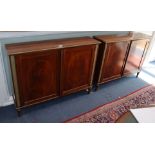 A pair of mahogany two door cabinets W.118cm