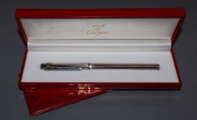 A cased Must de Cartier fountain pen