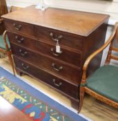 A George III mahogany chest of drawers W.110cm