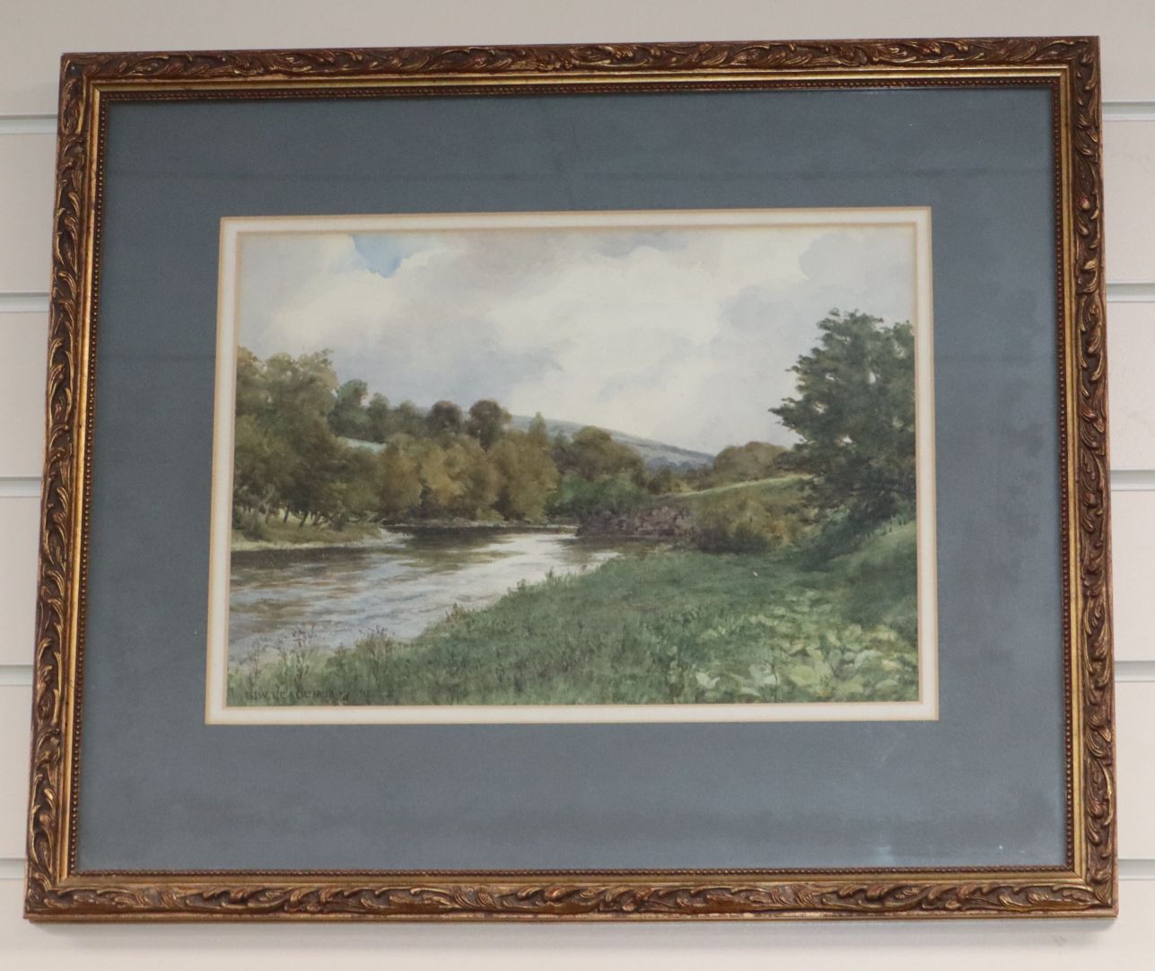 Benjamin Williams Leader, pair of watercolours, River landscapes, signed and dated 1904, 25 x 35cm