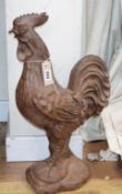 A cast iron cockerel height 56cm
