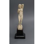 A Sri-Mulam Art Deco ivory figure of a nude