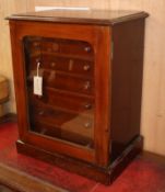 A late Victorian mahogany collector's cabinet